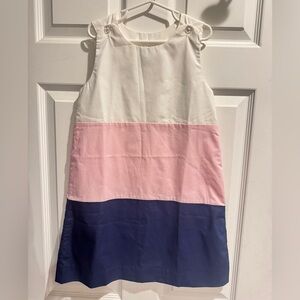 Nantucket Kids Girls Colorblock Sleeveless Dress - White Pink Navy